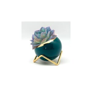 Maceta con Pedestal Dorado - Outlet
