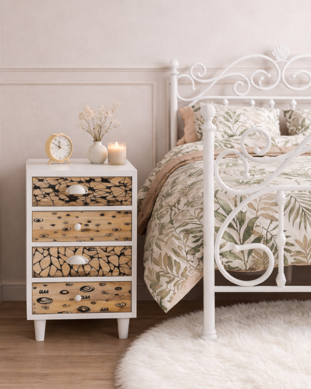 CHARLOTTE VELADOR 100% MADERA DISEÑO PRINT - Muebles Dormitorio