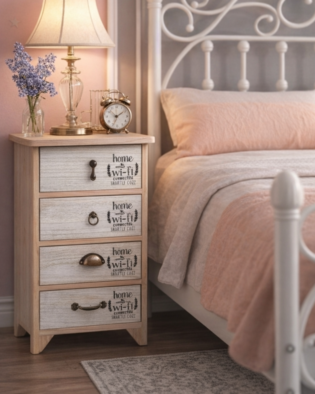 VELADOR OLIVER 100% MADERA 4 CAJONES - Decoracion