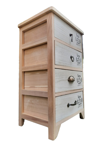 VELADOR OLIVER 100% MADERA 4 CAJONES - Imagen 5