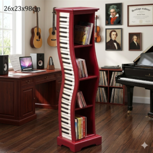 Repisa Piano Mozarth Negro o Rojo - Decoracion
